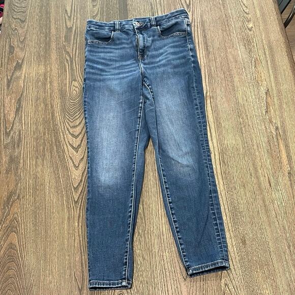 American Eagle Womens Curvy Hi-Rise Jeggings Denim Medium Wash Size 6 Short - Picture 1 of 12